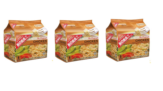 Koka Oriental Instant Noodles Original Chicken Flavour (5 x 85g) - Pack of 3