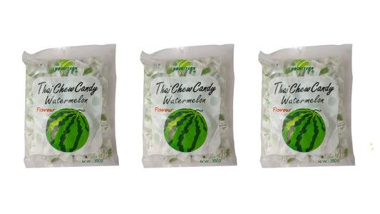 Thai Chew Candy Soft Smooth Treat Individually Wrapped 320g Watermelon Pack of 3