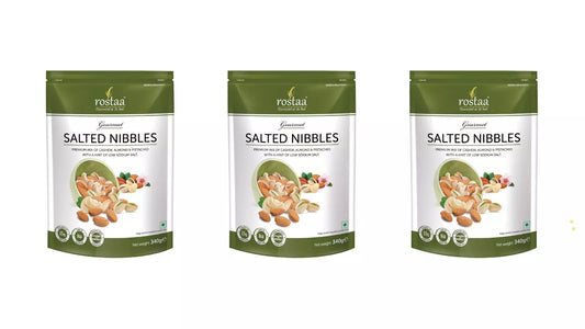 Rostaa Salted Nibbles 340G, (Pack Of 3) Healthy, Lightly Salted, Party Snack