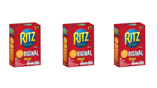 Ritz Original Salty Crackers 300g Each - Pack of 3 - Crunchy & Salty!