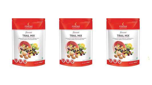 Rostaa Trail Mix Assorted Mix Dry Fruits Healthy Dry Fruits Mix 340g - pack of 3
