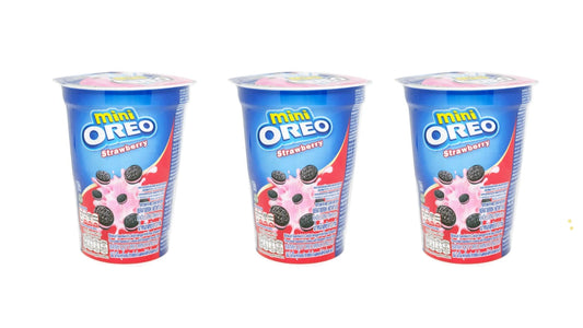 Oreo Mini Strawberry Flavoured Cream Biscuit Cup (Pack of 3) 67g - CREAMY!