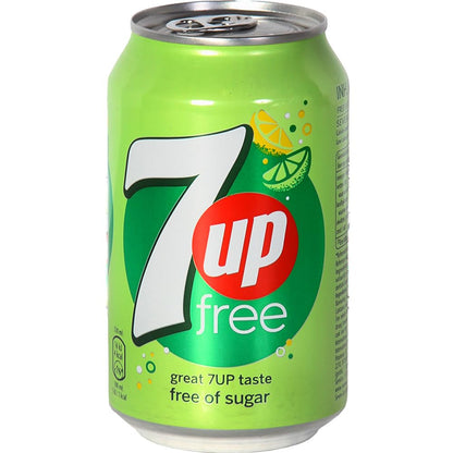 7 Up Free Sugar Free Lemon Flavored Soda, 330ml - Crisp and Refreshing!